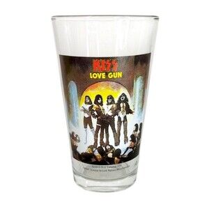 Kiss Love Gun Heavy Bottom Highball Water Whiskey Soda Drinking Glass